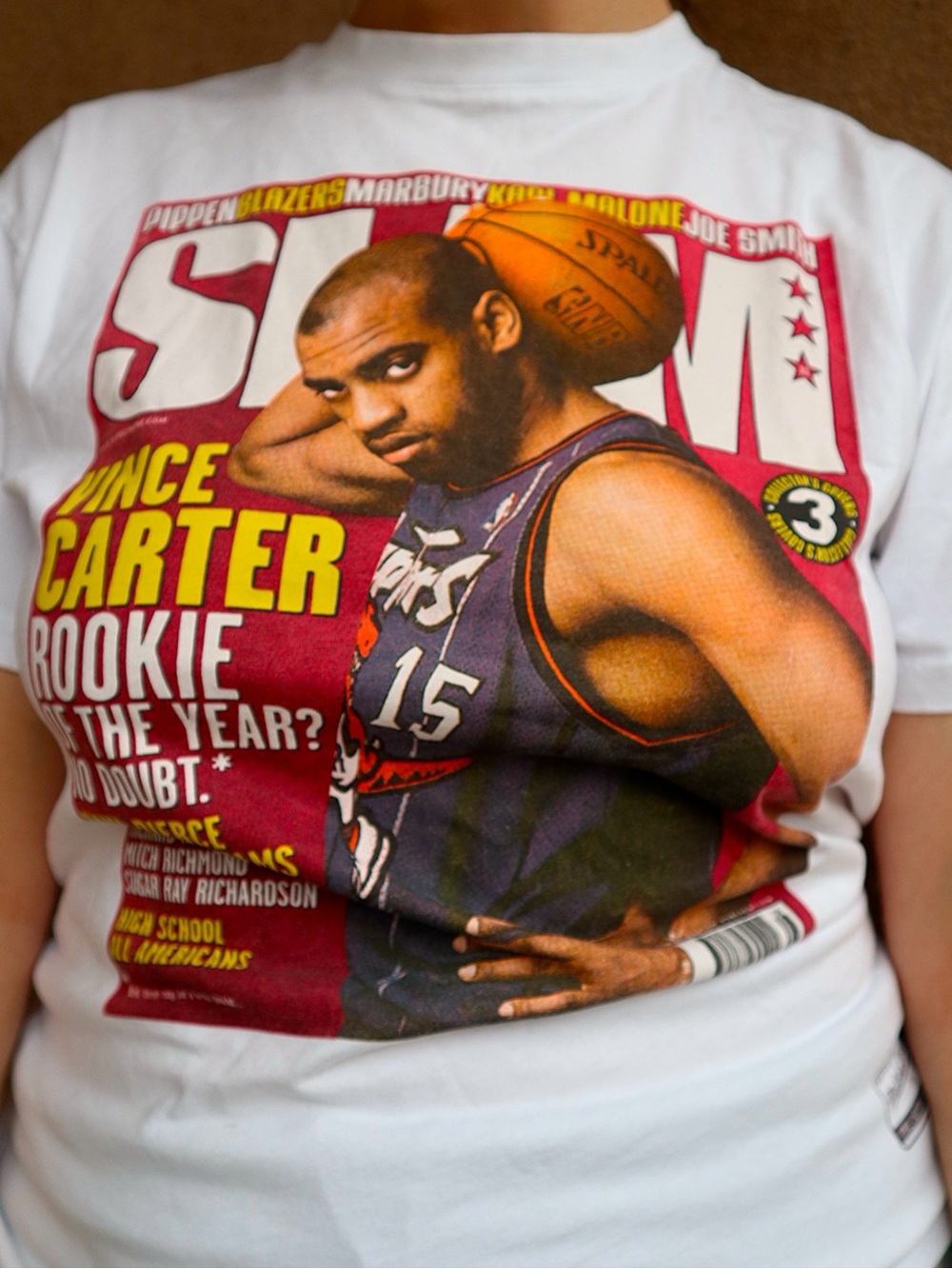 Mitchell & Ness SLAM Mag Rookie Vince Carter Toronto Raptors Tee WHITE